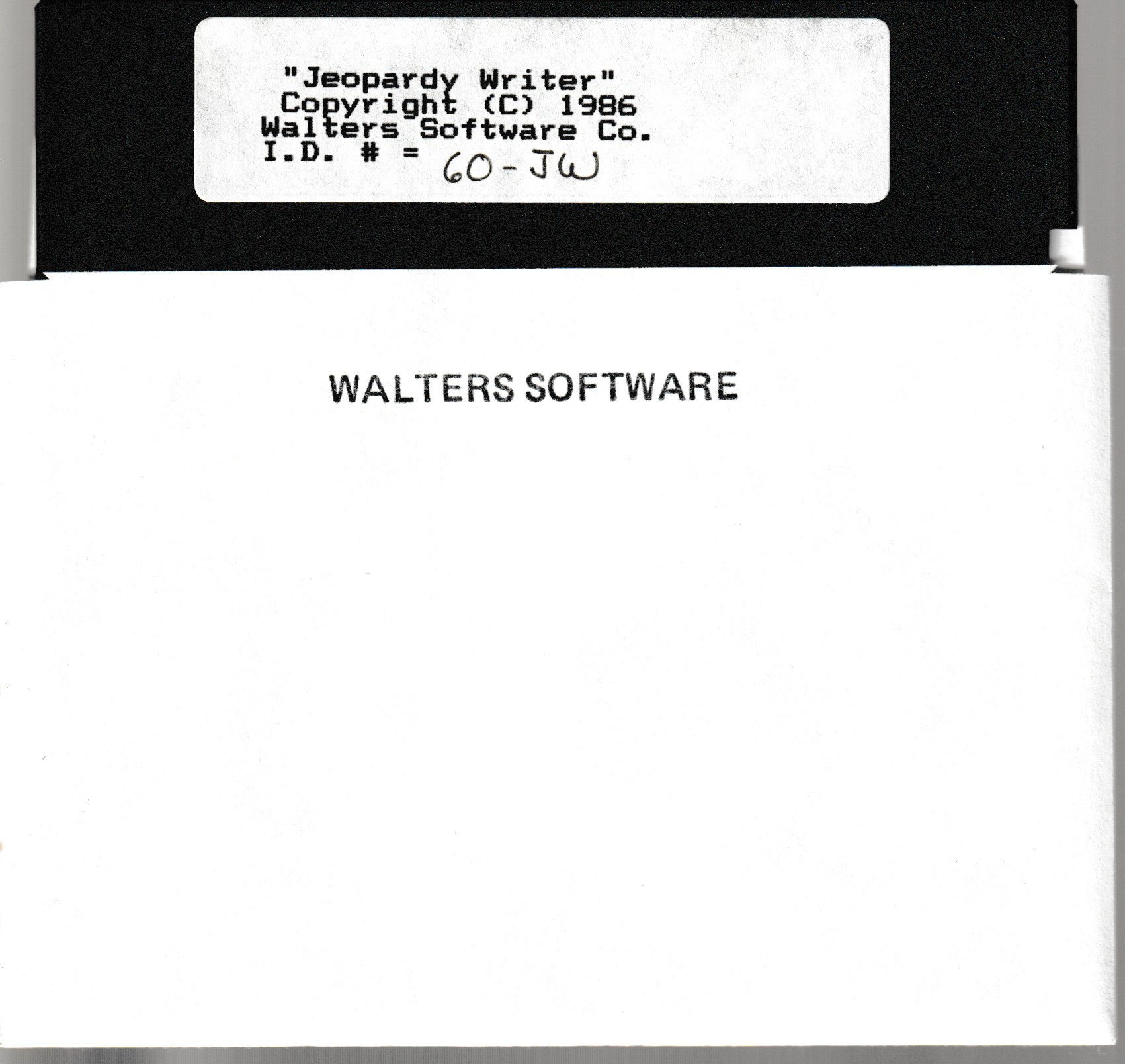 Jeopardy Writer Floppy Disk